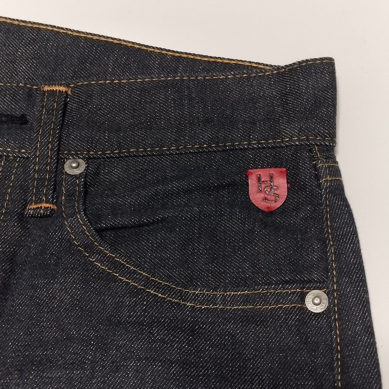 Shu jeans シュウジーンズ　デニム　赤耳　セルビッジ　チェーンステッチ 極美品】Shu Jeans 赤耳 濃紺 デニムパンツ W34 セルビッチ
