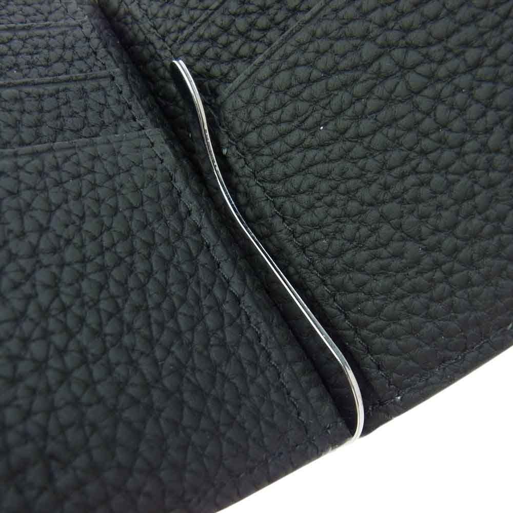 【美品】BONAVENTURA ブラック マネークリップ 二つ折り財布 美品】BONAVENTURA ブラック マネークリップ 二つ折り財布