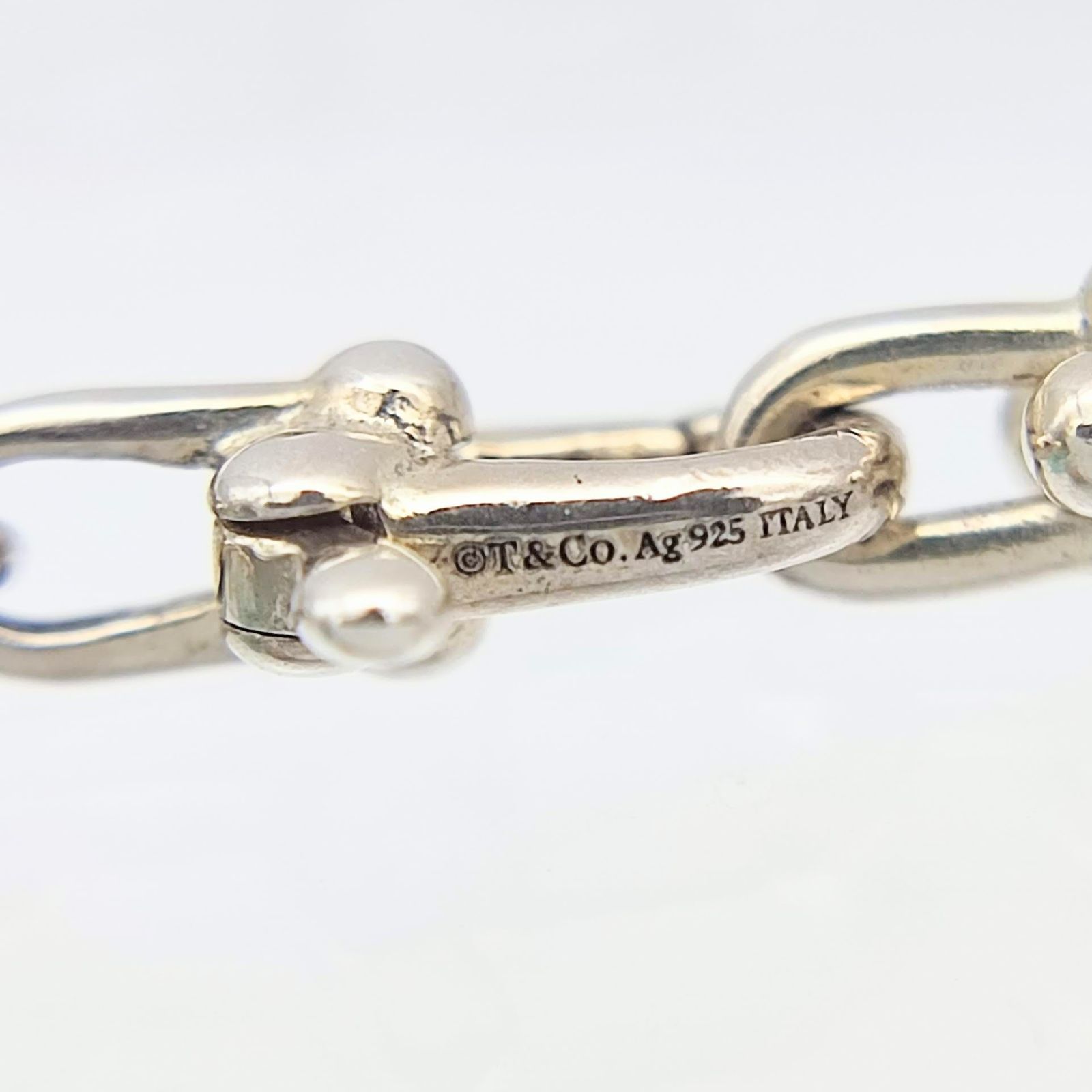 美品】Tiffany ティファ二ー ハードウェアブレスレット マイクロリンク 