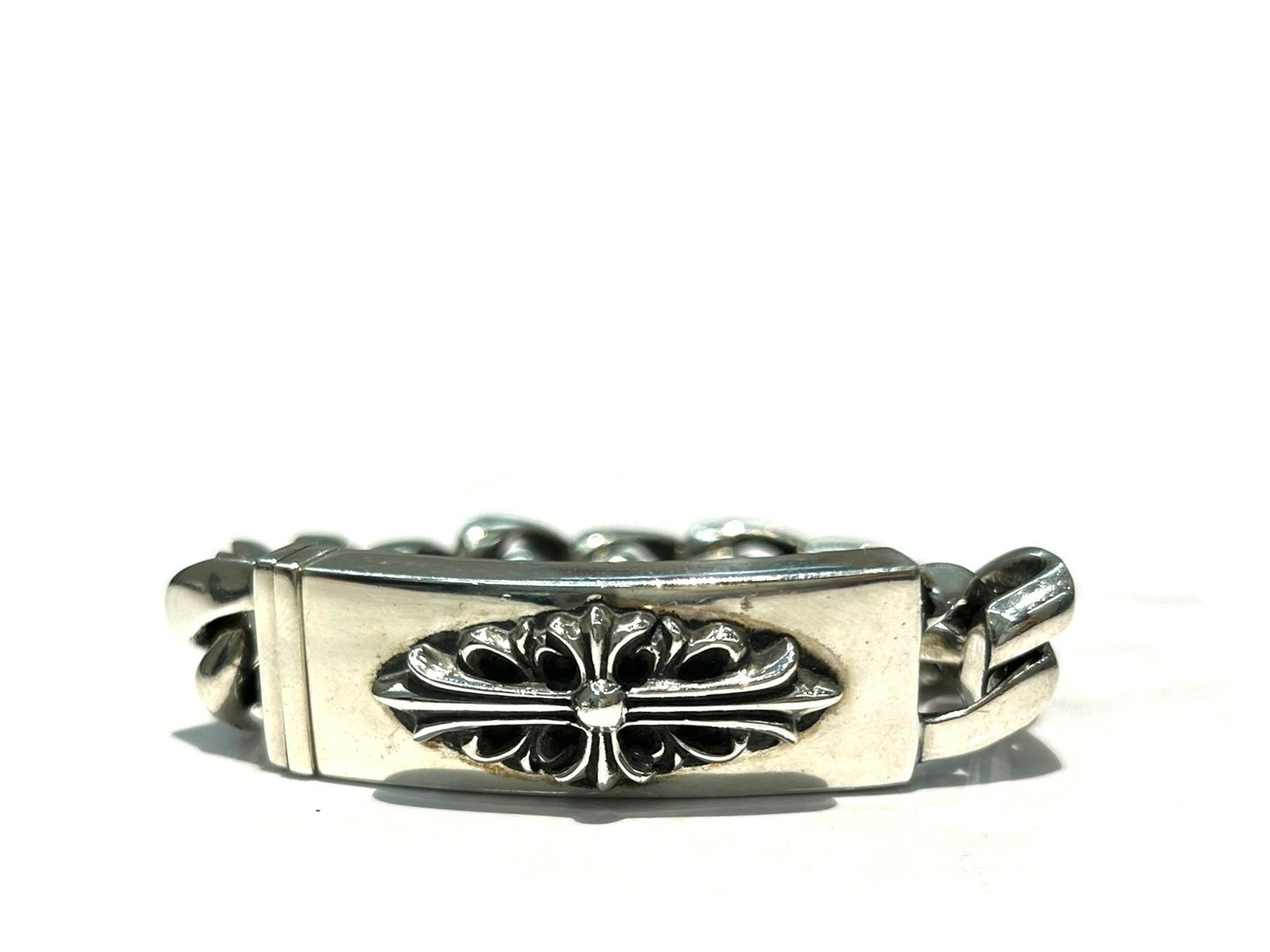 クロムハーツ フローラルクロス IDブレスレット クラシックチェーン