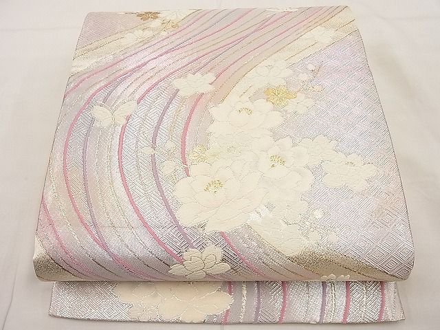 平和屋着物○上質な紬 草花文 正絹 逸品 DAAU5274ps