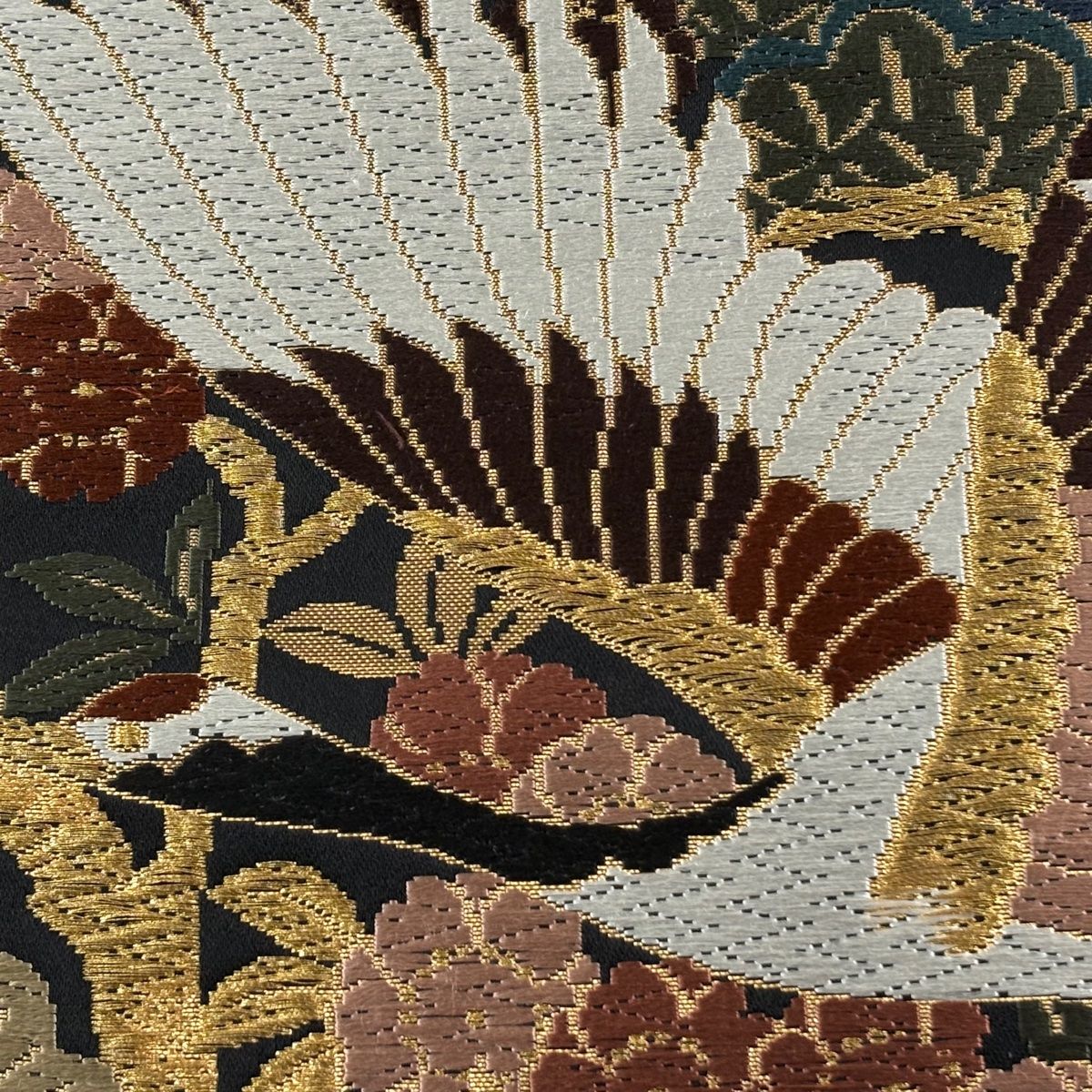 袋帯 美品 秀品 鶴 松 金糸 箔 黒 六通 正絹 【中古】 - メルカリ