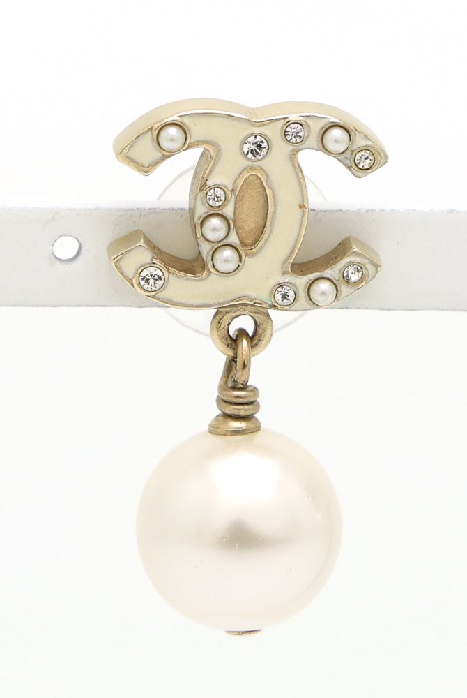 楠本質店/元住吉】シャネル GF ココマーク&パール ピアス コスチューム