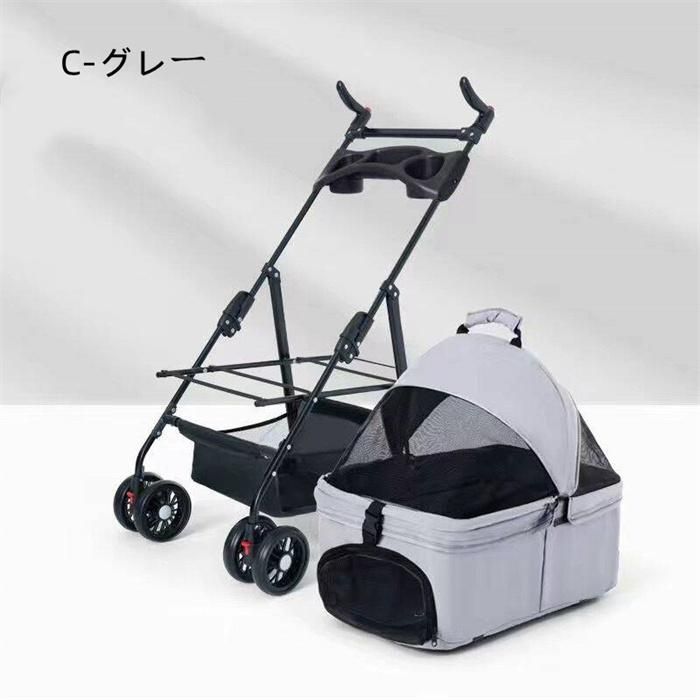 絶対お買い得！ ペットカート ペットカート 対面式 折りたたみ 多頭用 中型犬 小型犬 犬カート 4輪 ストッパー付き 軽量 組立簡単 工具不要 収納 介護用 限定特価