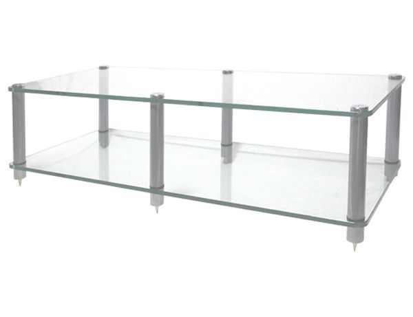 送料無料 XW02GS 幅1131mm高さ292mm 6mm 6mmの合わせ防弾ガラスのオーディオラック 支柱シルバー XWLシリーズ Sound Magic サウンドマジック