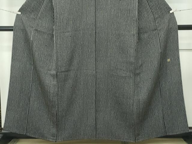 平和屋本店□極上 池田重子コレクション 小紋 単衣 鹿の子間道 黒地  