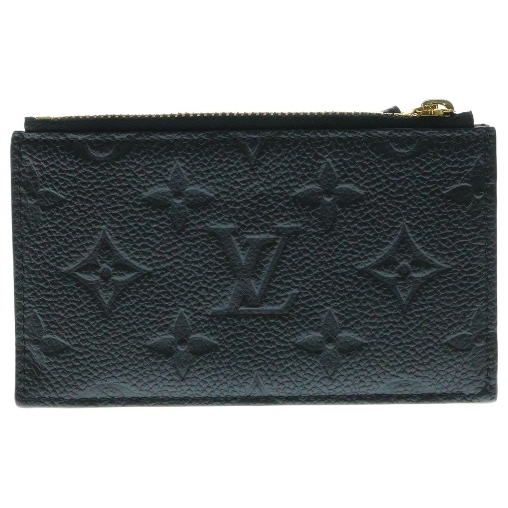 LOUIS VUITTON ルイヴィトン モノグラム アンプラント ポルトカルトジップ フラグメントケース カードケース 小物入れ ブラック ゴールド金具 レザー M68339