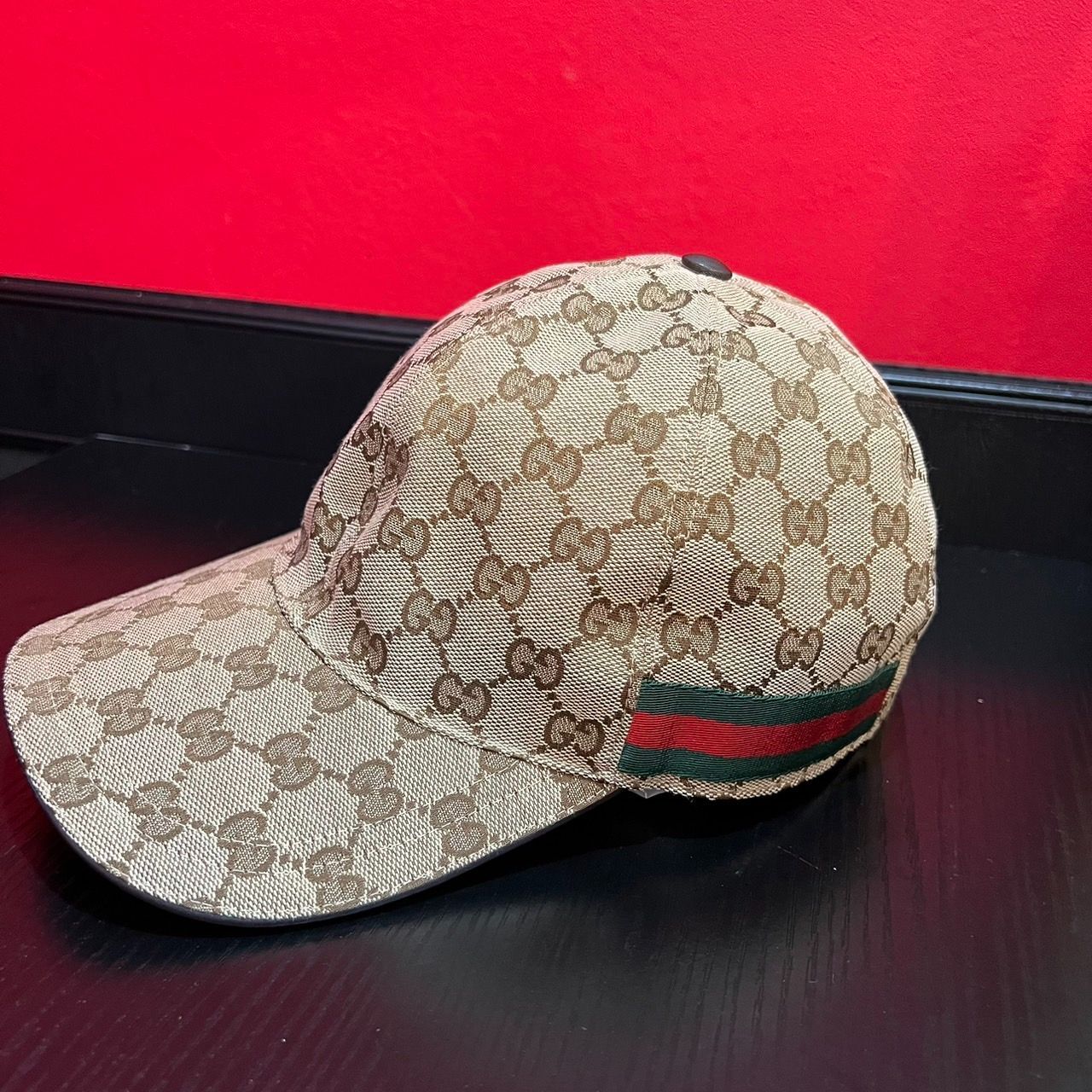 美品☆GUCCI グッチ GGキャンバス ベースボール キャップ 帽子 総柄