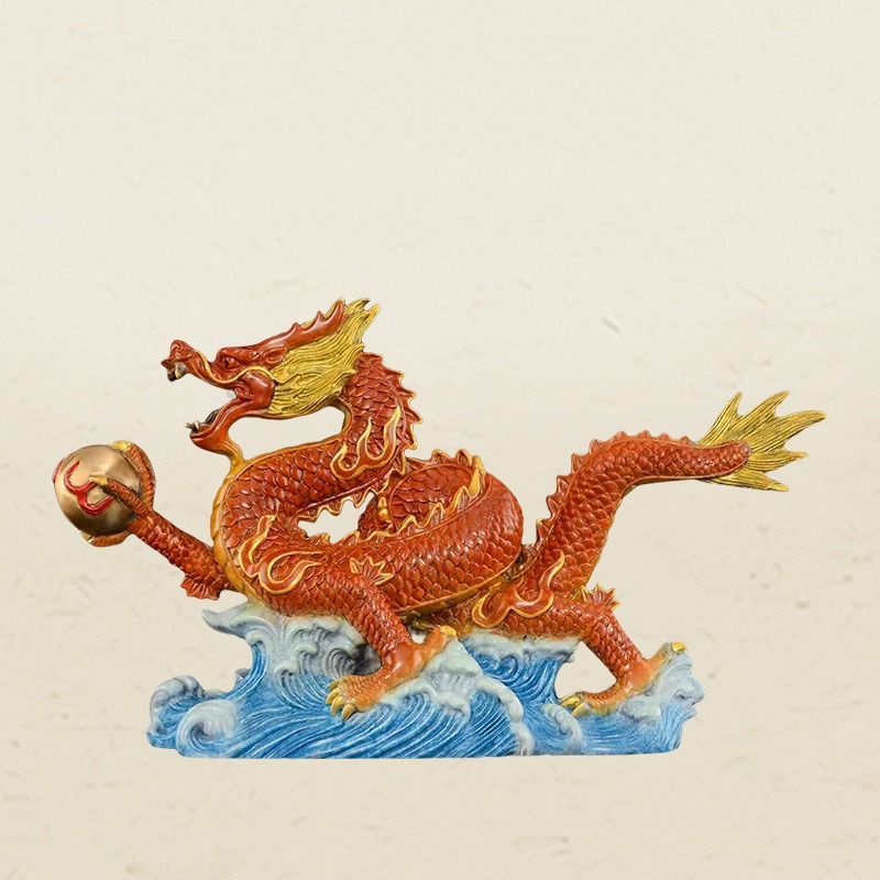 縁起の置物☆龍☆ 大八辰祈願『大透明龍』龍 置物 風水 開運 金運
