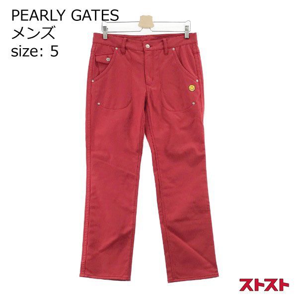 PEARLY GATES パーリーゲイツ 裏起毛 パンツ レッド系 5 ［240001862169］