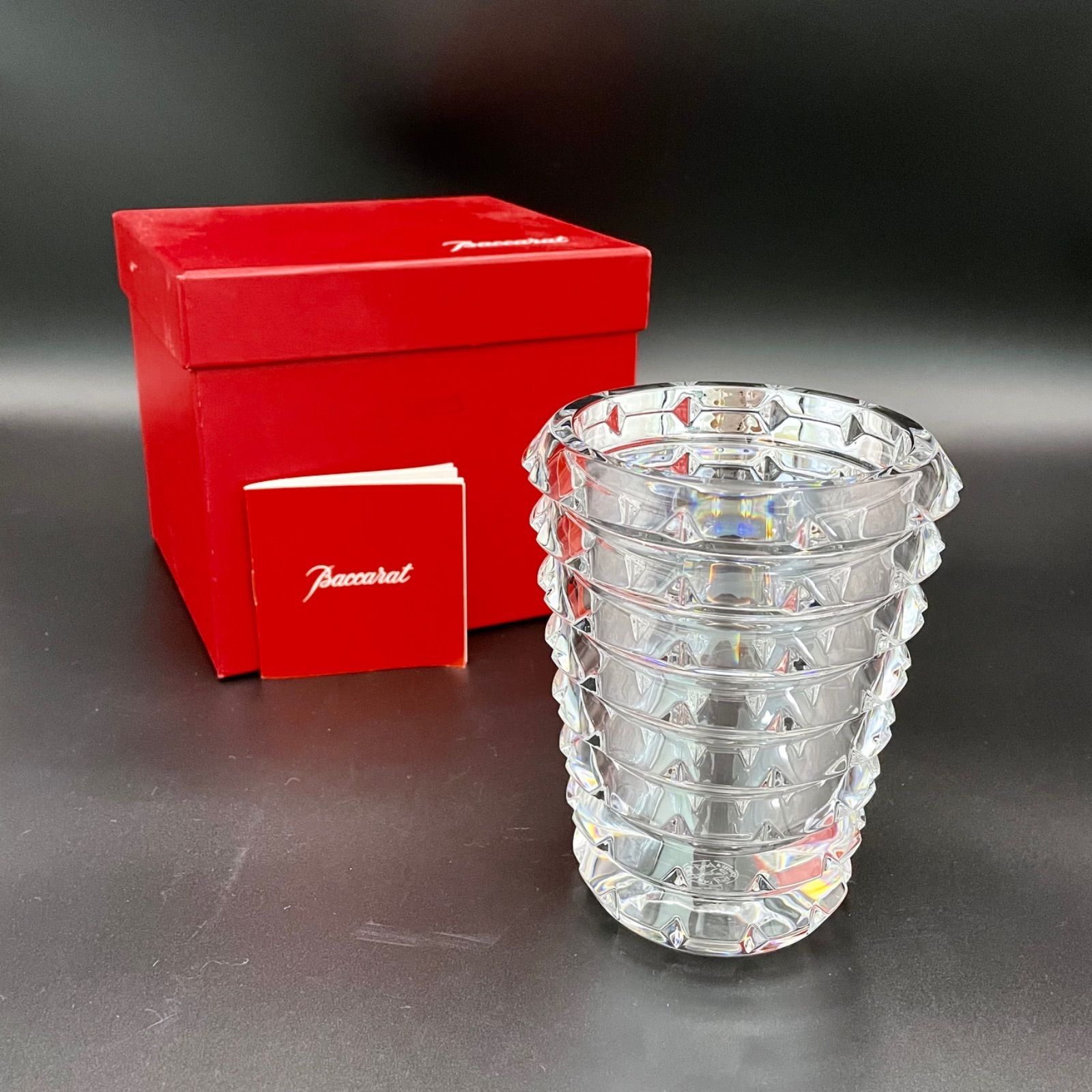 BACCARAT】バカラ アルルカン フラワーベース 大型花瓶 箱付き BACCARAT】バカラ アルルカン フラワーベース 大型花瓶 箱付き