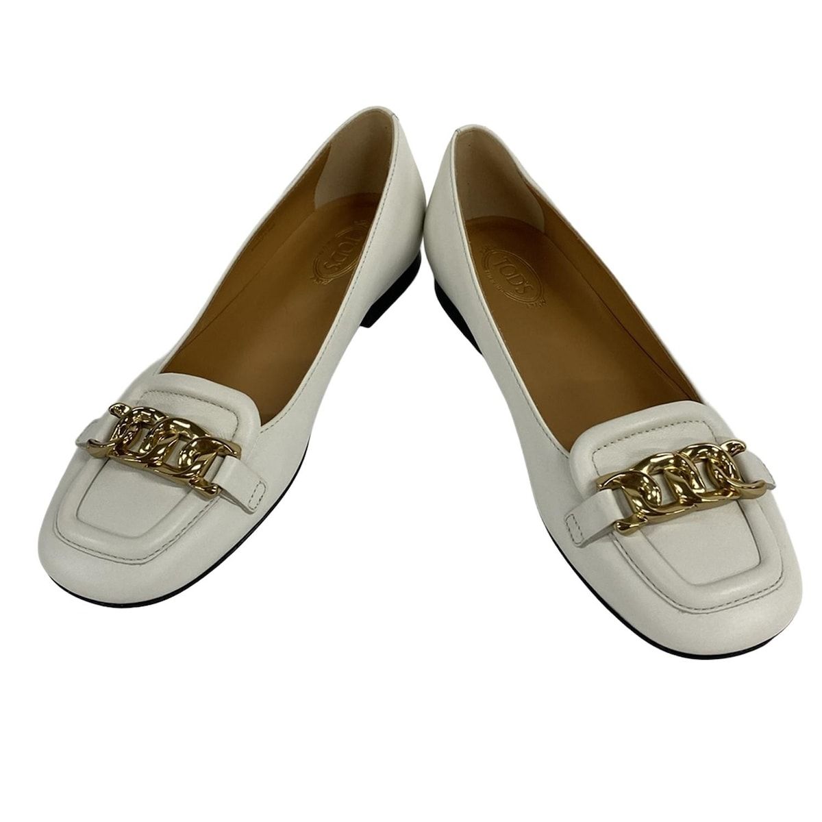 TOD S トッズ フラットシューズ 36 1|2 レディース - アイボリー レザー