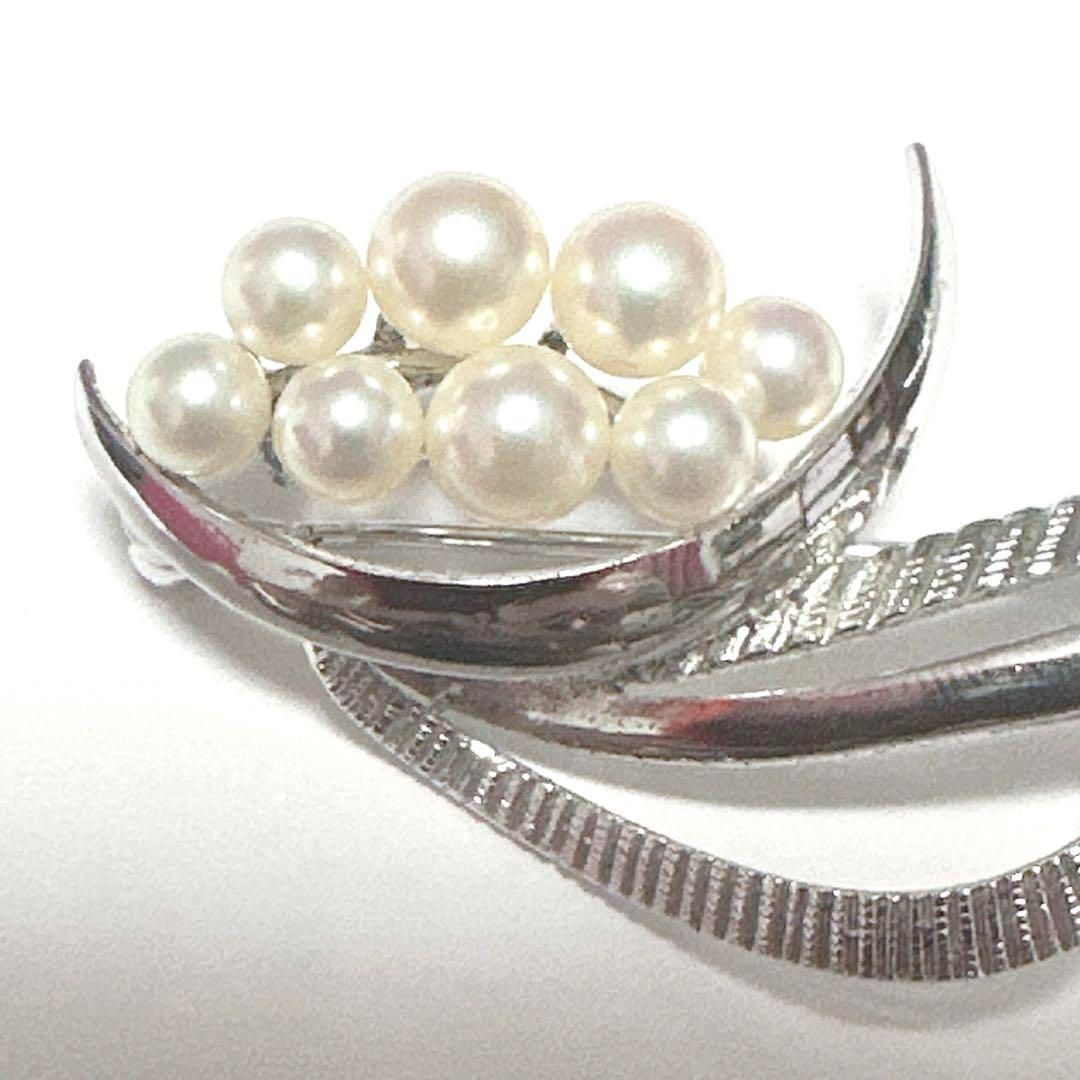 MIKIMOTO ミキモト ブローチ パール8連 約5mm～約4mm シルバー - メルカリ