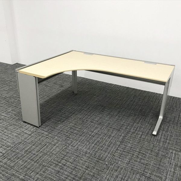 L字デスク 左ラウンド インクルード 引出し無 オフィスデスク W1600 イトーキ フェアメープル