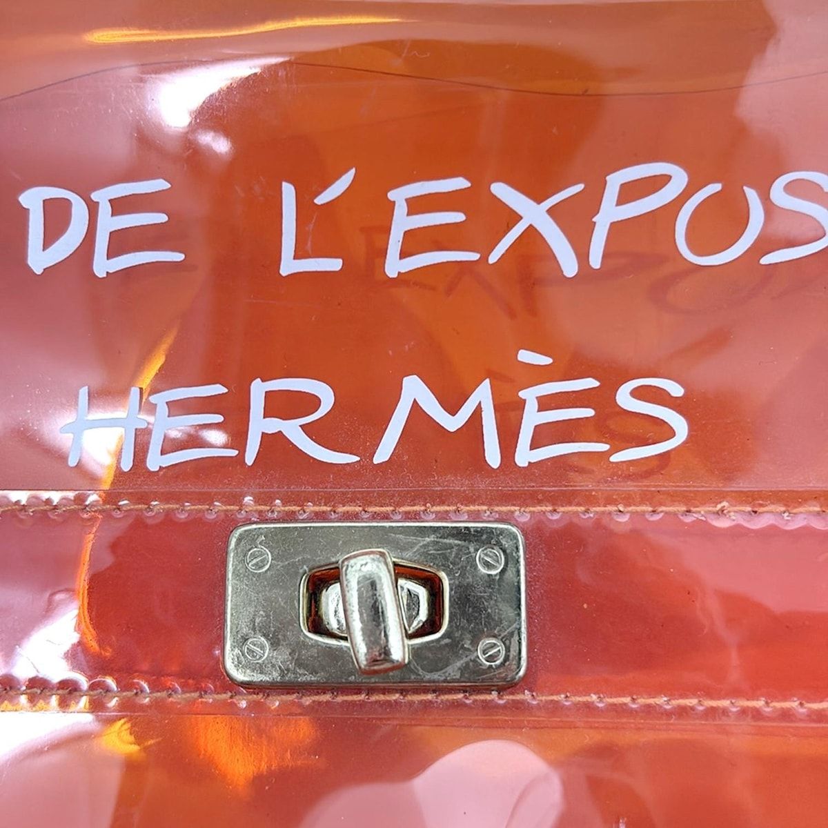 HERMES(エルメス) ハンドバッグ ビニールケリー オレンジ ゴールド金具  