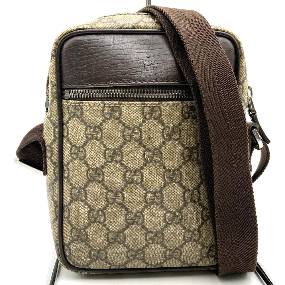 GUCCI グッチ 101680 ショルダーバッグ GGスプリームキャンバス|PVC ブラウン ベージュ 茶 レディース メンズ 斜め掛け
