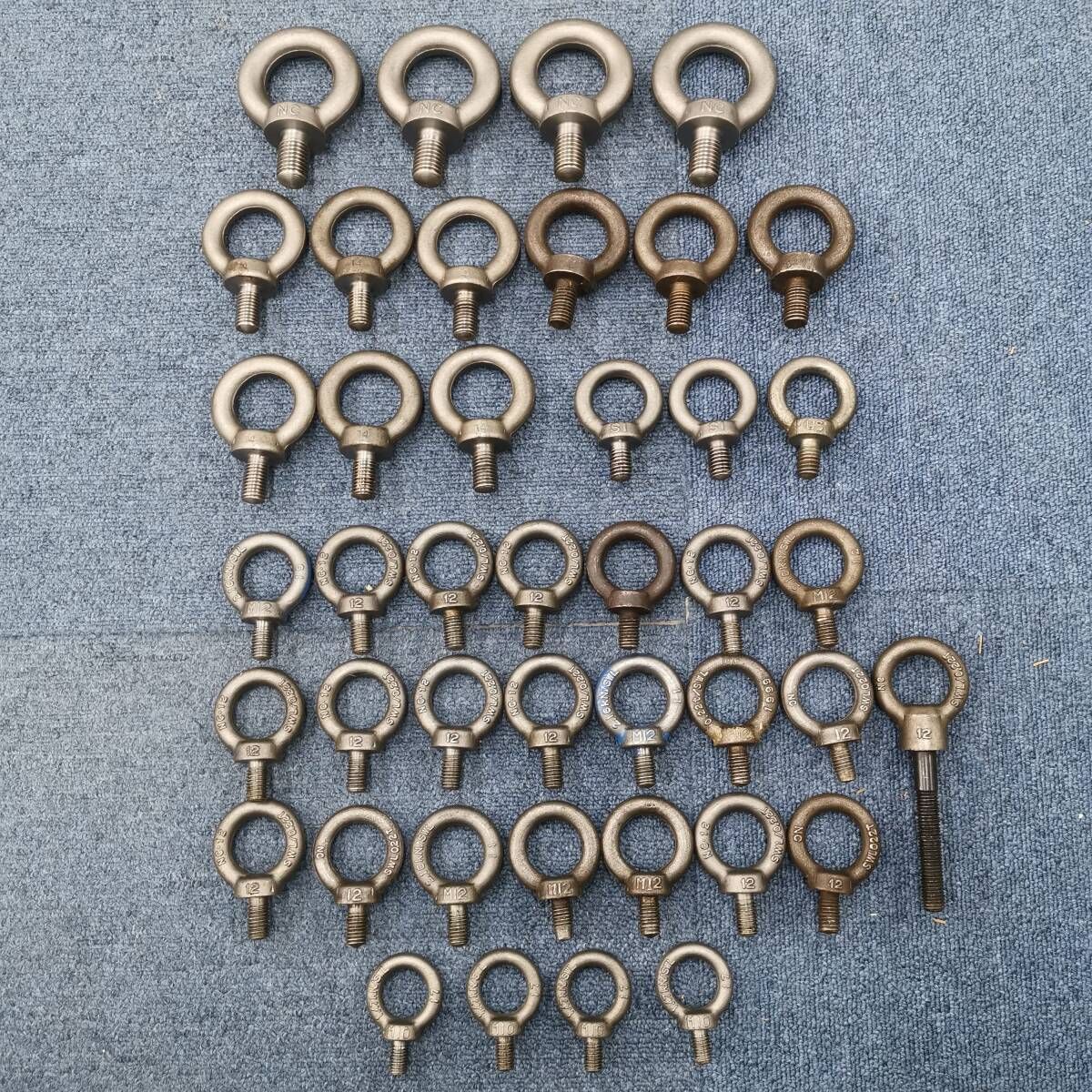 アイボルト M10×4個 SWL/1.47KN M12×22個 SWL/0.22T M13×3個 M14×9個 M18×4個 吊り具 吊り金具 建築金物 まとめ#12738