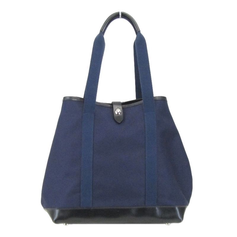 CROOTS クルーツ キャンバストートバッグ BEAMS F 別注 21AW CANVAS HOCK TOTE BAG ビームス ブライドルレザー  ネイビー 40010006 - メルカリ