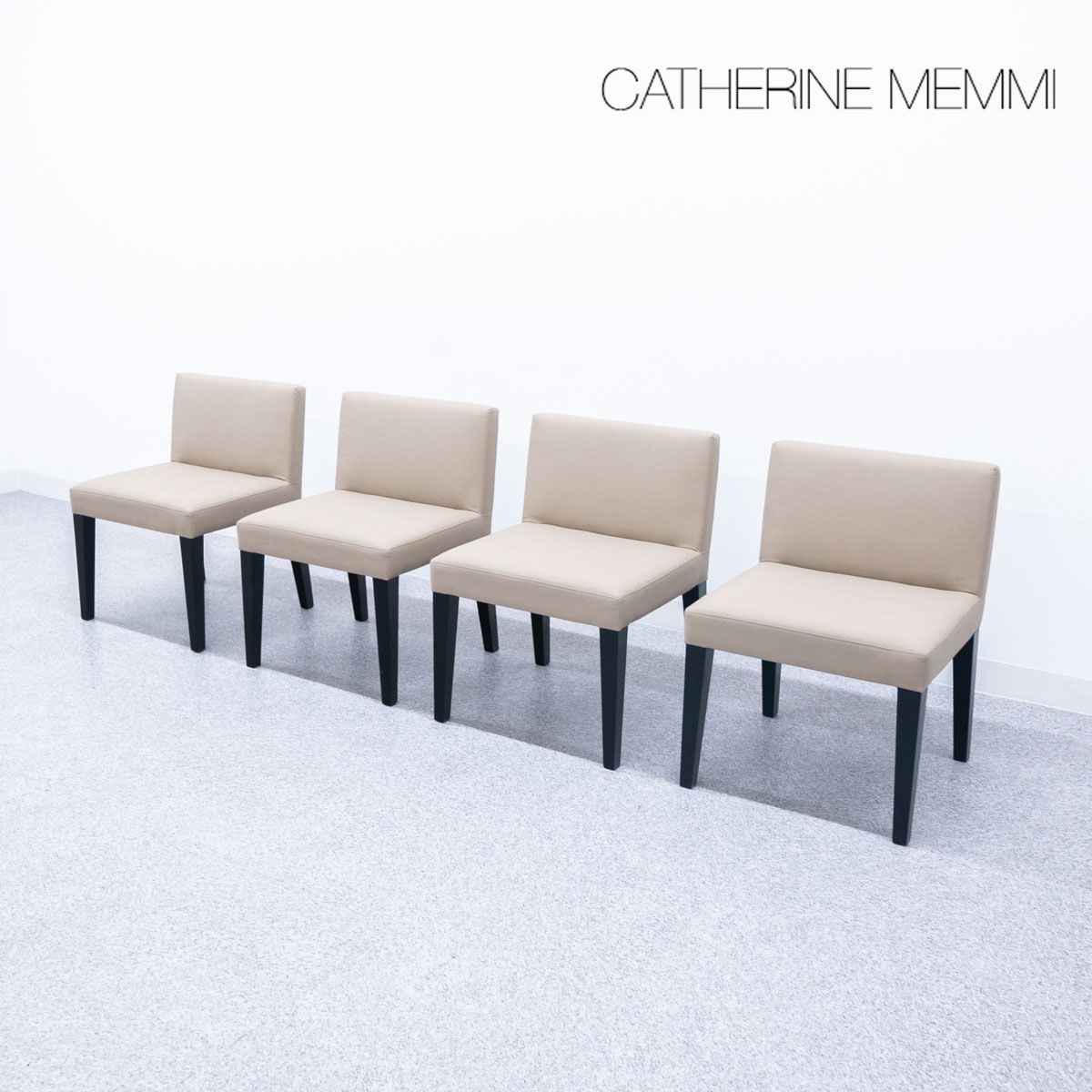 CATHERINE MEMMI カトリーヌメミ STUDIO ストゥディオ ラウンジ ダイニング チェア アームレス 4脚セット ファブリック ベージュ