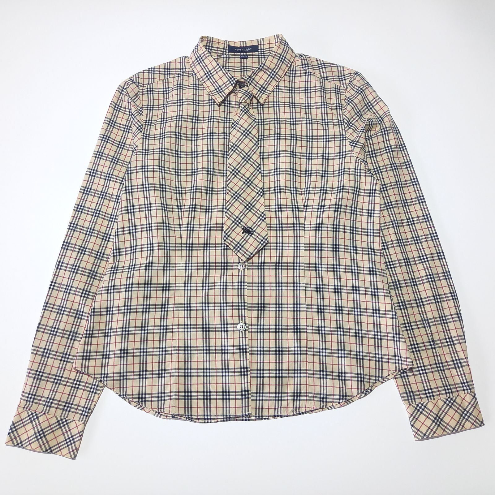 バーバリー ノバチェック 長袖シャツ ベージュ 160Aサイズ Burberry 