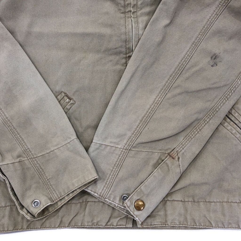 ☆からす☆Carhartt カーハート ジャケット ベージュ L USA製 00s USA製 carharttカーハート Paragon 刺繍 ペンキ飛び