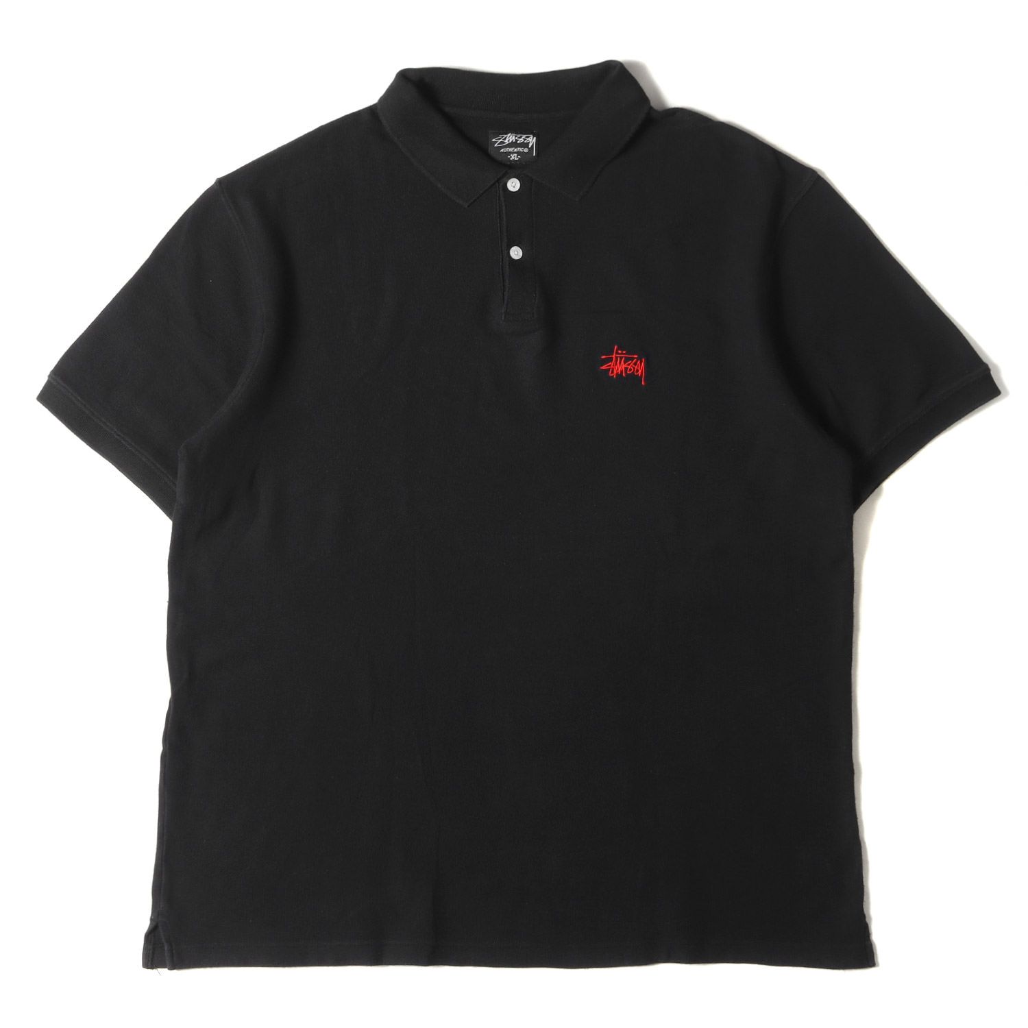 STUSSY ステューシー ポロシャツ サイズ:XL 00s ストックロゴ 鹿の子 