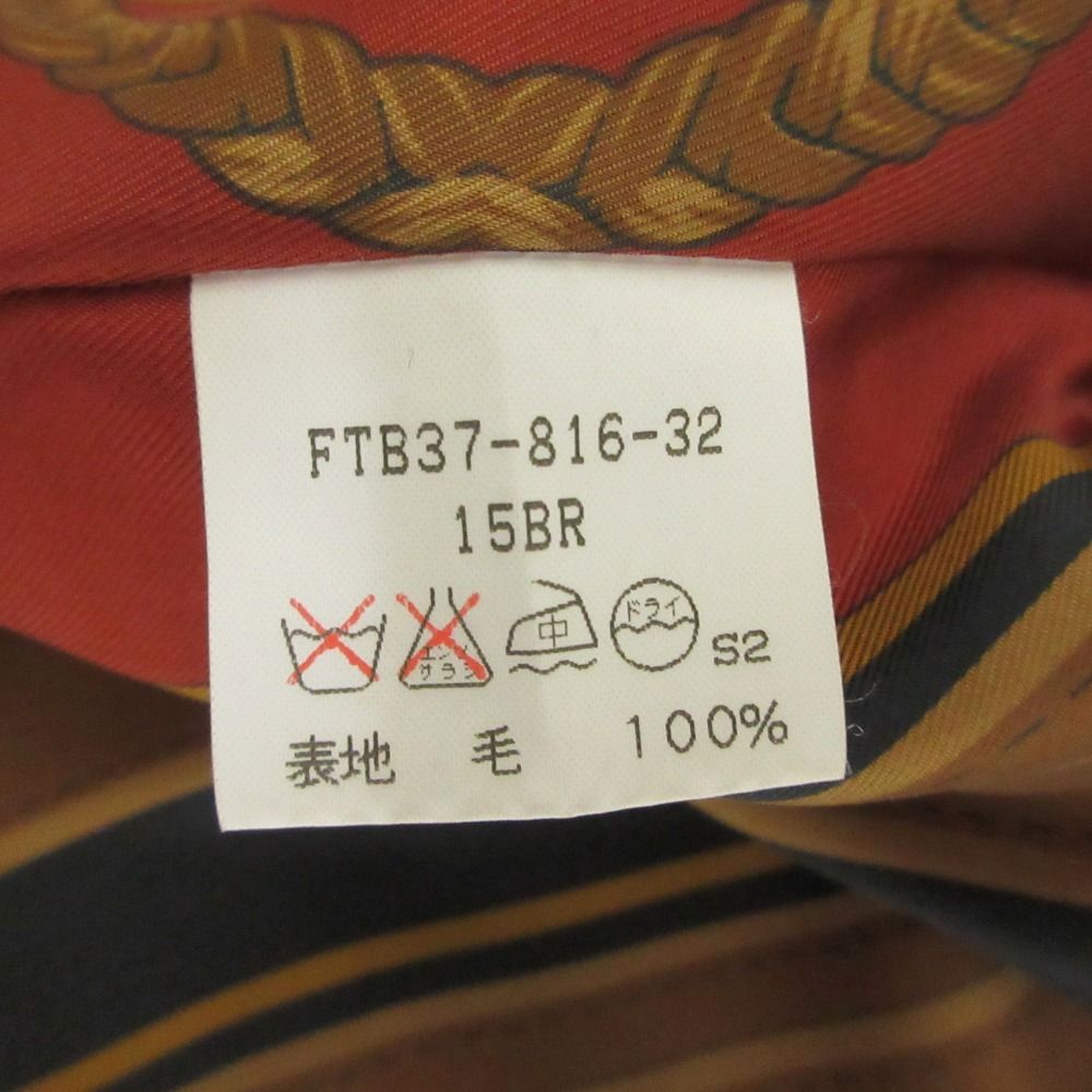 BURBERRYS バーバリーズ カシミヤブレンド 金ボタン 裏地ノバチェック スカーフ柄 コート 大きいサイズ 15BR ネイビー レディース 古着 WWW_NOITHATQUANGTHANH_NET