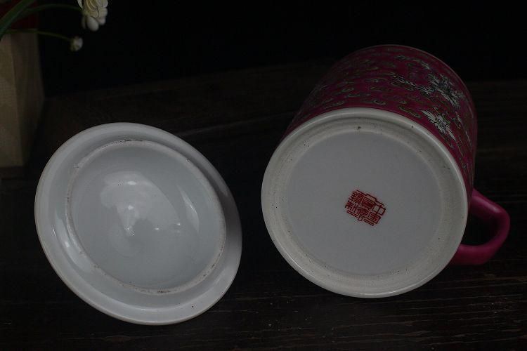 古陶器　景徳鎮 萬壽無疆 急須 中国茶器　お祝い品 Yahoo!オークション - 中国景徳鎮 茶器セット 萬壽無疆 赤釉 粉