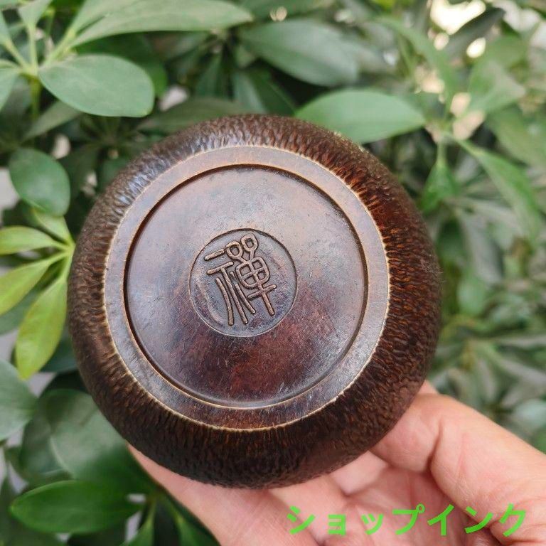銅器 銅壺 麒麟茶壺 提梁壺 煎茶器 茶道具 装飾品 工芸品 置物 茶道具】 唐銅 三つ兎 蓋置 *金谷宗林*