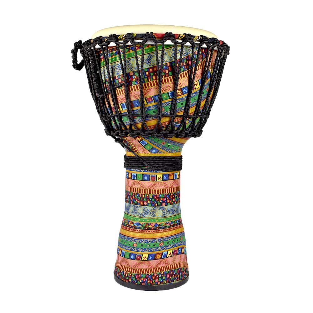 Ennbom ジャンベ ハンドドラム パーカッション African Style Djembe 打楽器 民族楽器 飾り物 収納バッグ付き 10インチ