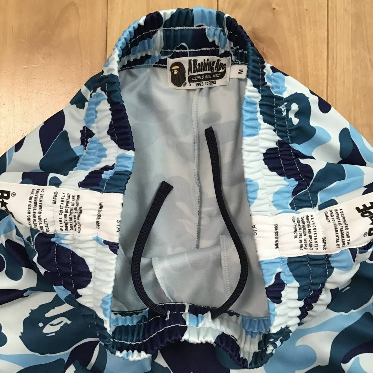 ABC camo Blue BAPE STA TAPE JERSEY PANTS Mサイズ a bathing