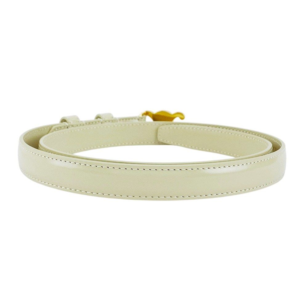 □新同□ セリーヌ トリオンフ ベルト ロゴ ファッション レザー GP  