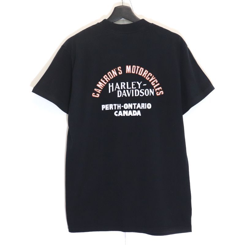 90s USA製 vintage HARLEY DAVIDSON 3Dエンブレム イーグル プリント