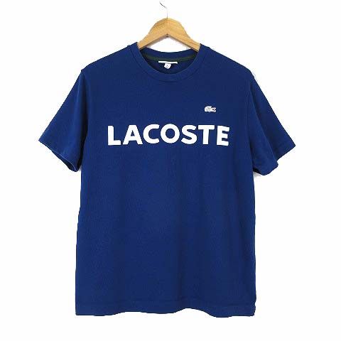 すぐ届く！◇Lacoste◇ シンプル ロゴ 半袖Tシャツ 国内発送 Lacoste】半袖 ネックロゴ Tシャツ グレー / 送料無料 (LACOSTE