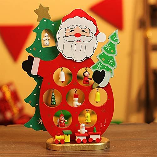 サンタ クリスマス 飾り オーナメント 木製 クリスマスツリー 
