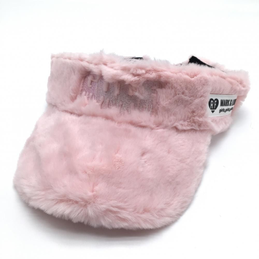 MARK&LONA ピンク バイザー 新品】マークアンドロナ ファーサンバイザー ピンク ロゴ刺しゅう