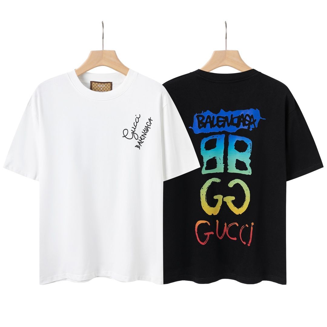GUCCI × BALENCIAGA コラボ グラフィティプリントTシャツ | -WTO輸入1
