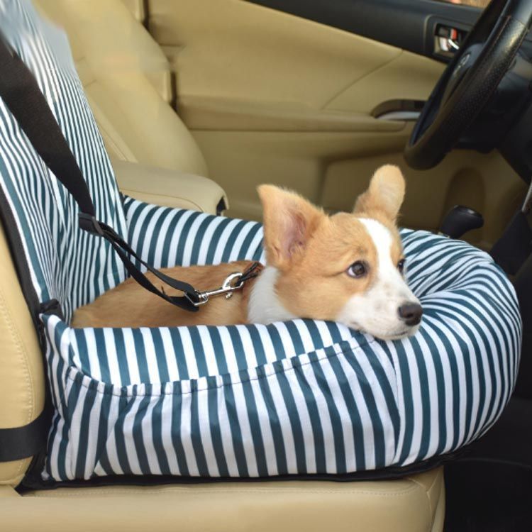 ドライブベッド 飛び出し防止 シートベルト付 ペット お出かけ カー用品 防水 ドライブ ボックス 洗える 助手席 小中型犬 滑り止め ikk140