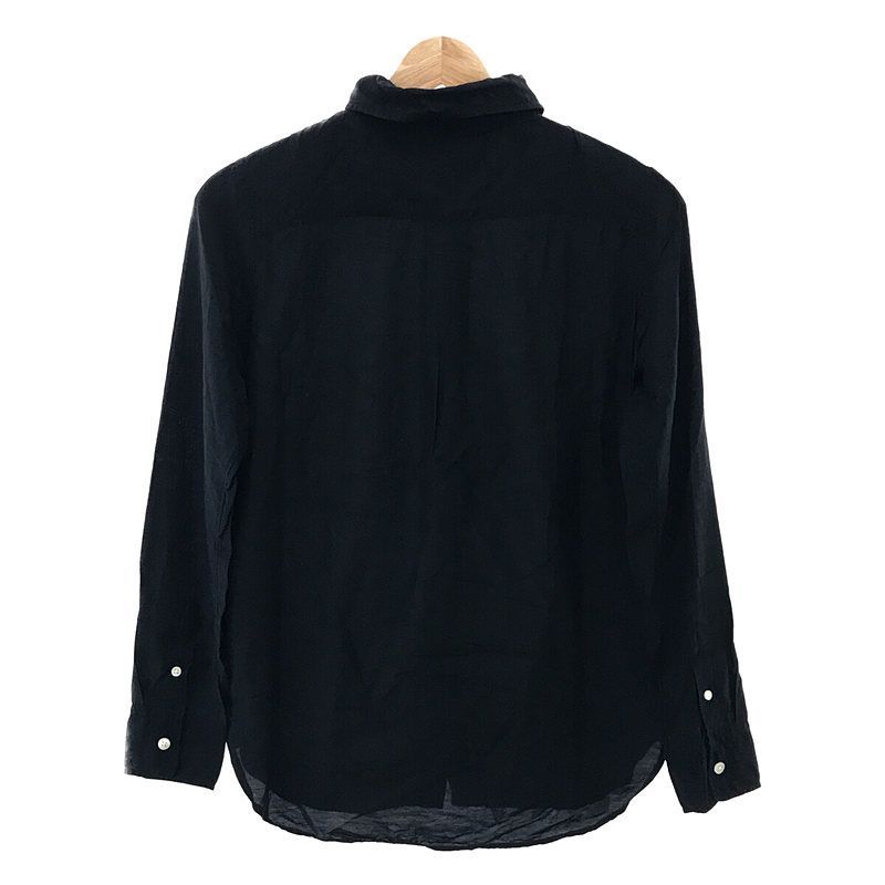 美品 マディソンブルー MADAME SHIRT ウール リネン ブラック 01 ねむ
