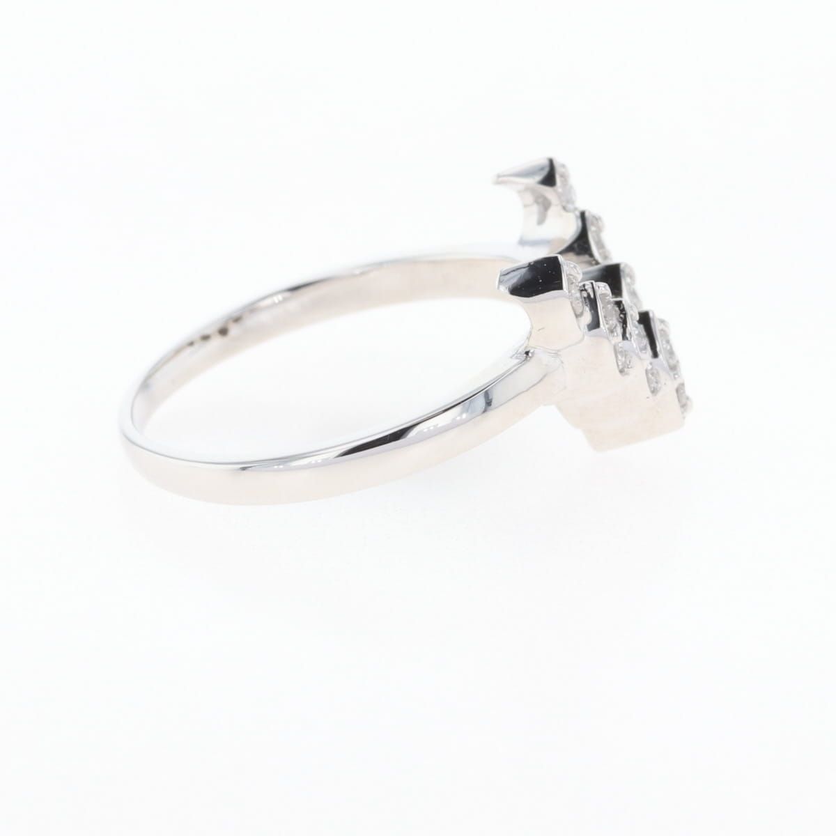 メレダイヤ デザインリング プラチナ 指輪 リング 16号 Pt900  