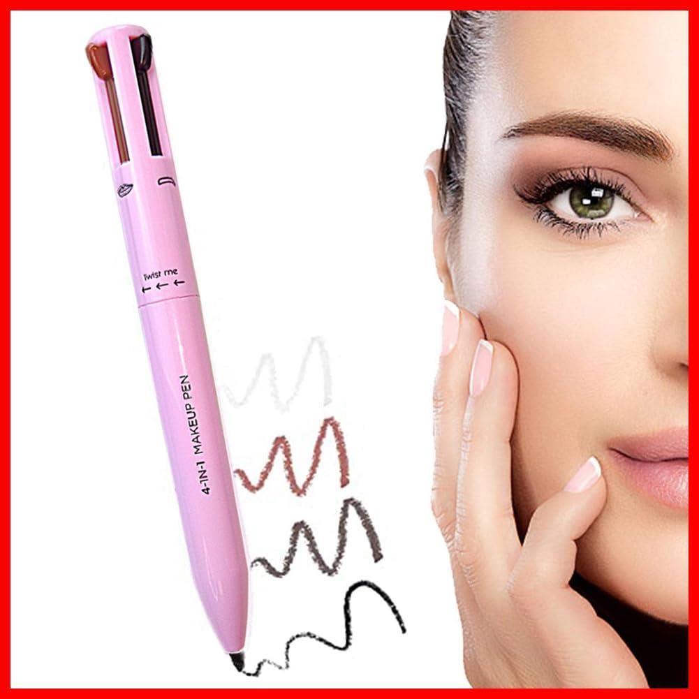 商品 メイクアップペン - 多機能タッチアップメイクアップペン 1 4 4 in in 1 防水オールインワンメイクアップペン眉毛ライナー リップライナー ハイライター メイクアップツール 新しい 01 ピンク