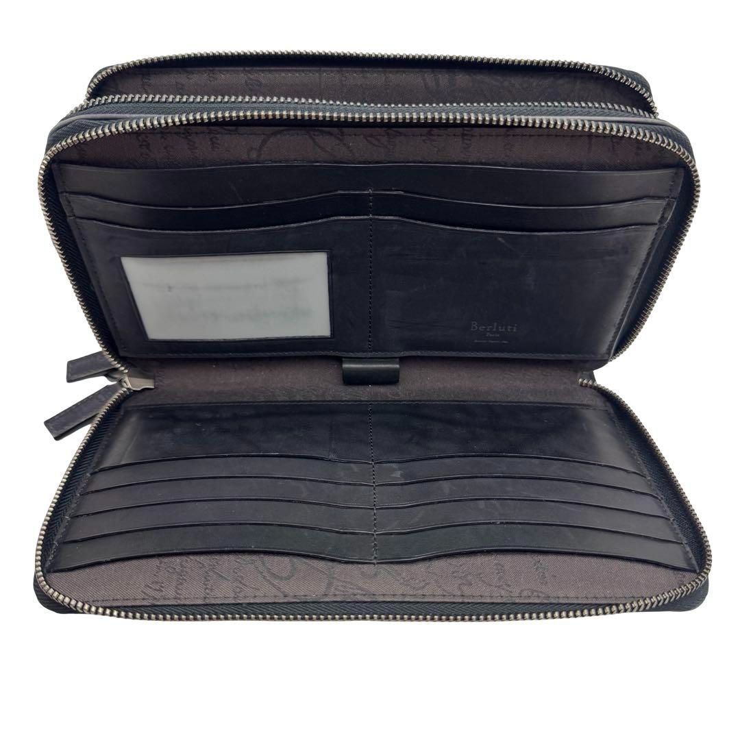 【極美品】ベルルッティ ラウンドファスナー カリグラフィ 長財布 本革 ブラック 極美品】ベルルッティ ラウンドファスナー カリグラフィ 長財布 本革