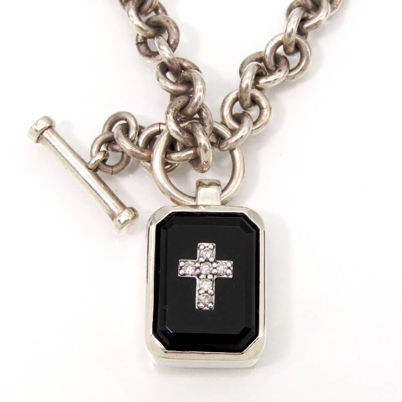 JUSTIN DAVIS ジャスティンデイビス ネックレス SNJ115 EMINEM NECKLACE エミネム オニキス ダイヤモンド  0.13ct SV925 28008703 - メルカリ