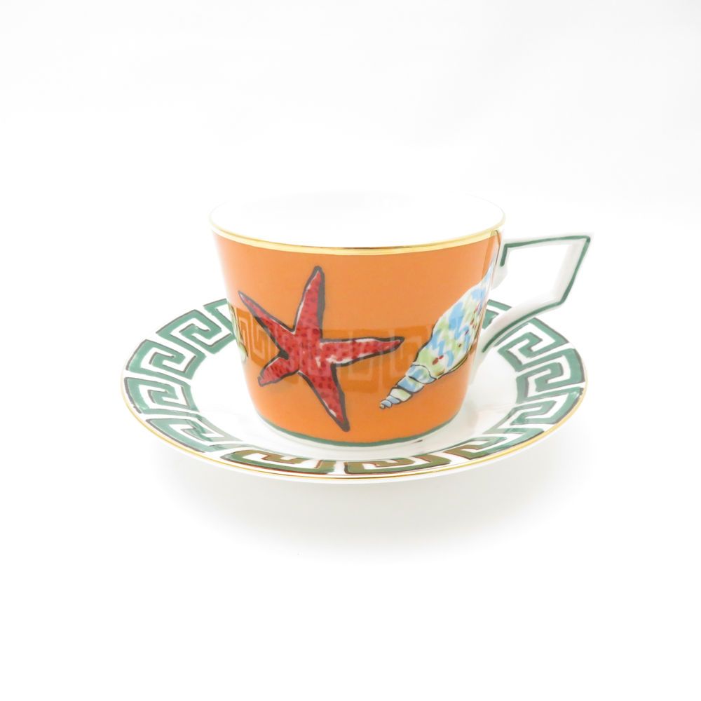 ♥ Richard Ginori リチャードジノリ IL Viaggio DI NETTUNO ネプチューン ティー カップ＆ソーサー 海洋モチーフ 金彩 テーブルウェア SN383U2