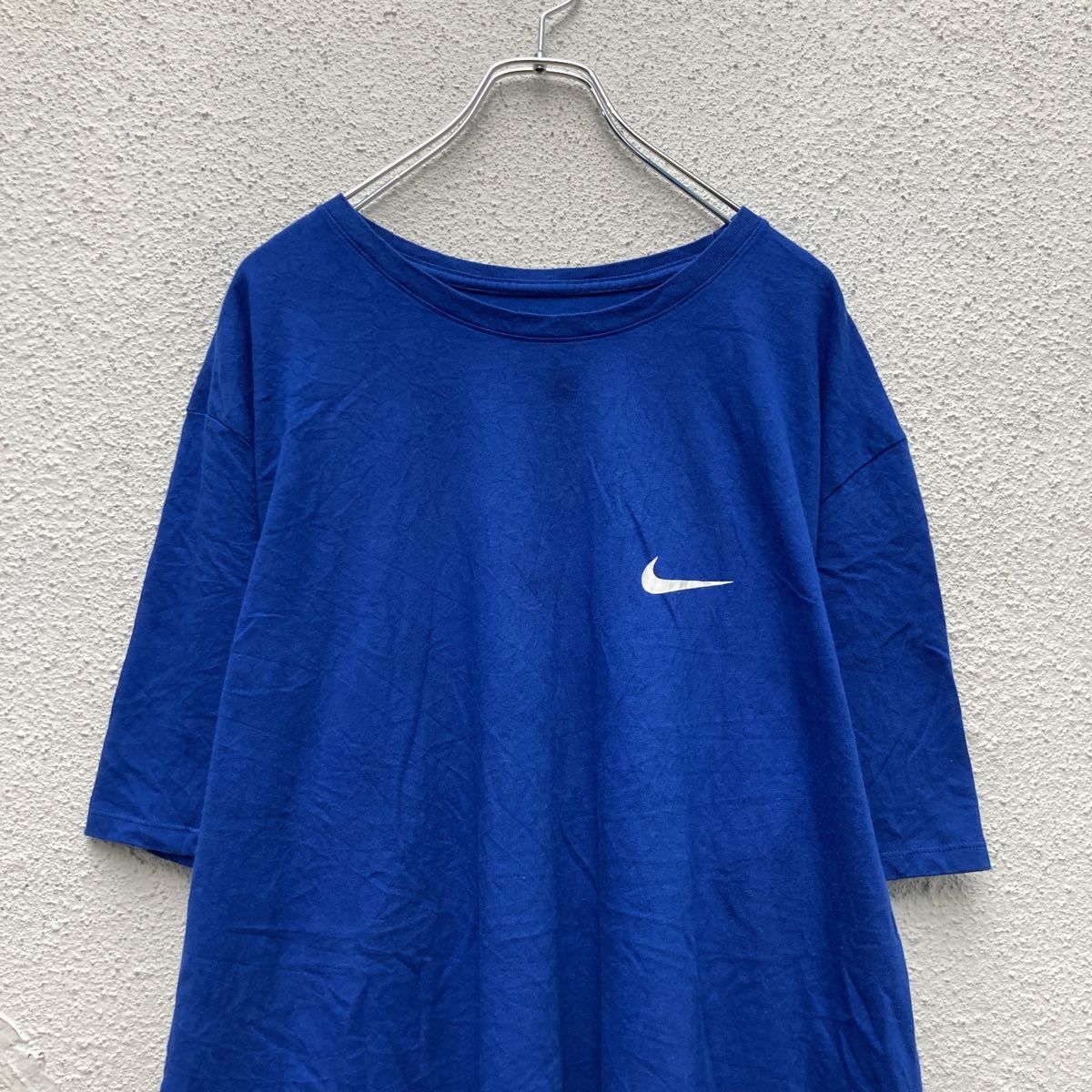 NIKE 半袖 ロゴ Tシャツ 3XL ブルー ホワイト ナイキ ワンポイント