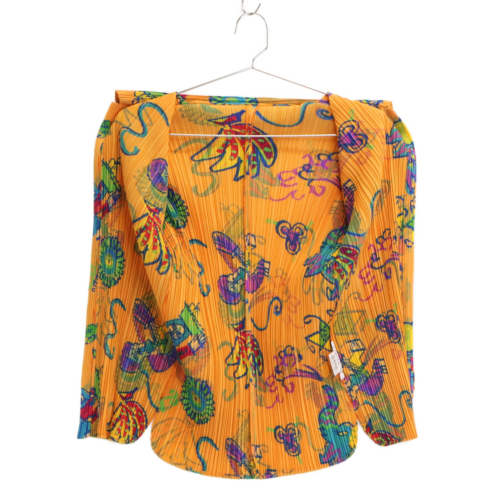 PLEATS PLEASE プリーツプリーズ PP61-JJ842 ｵﾚﾝｼﾞ ﾌﾟﾘｰﾂ ﾌﾟﾘﾝﾄ ｼｬﾂ 3  