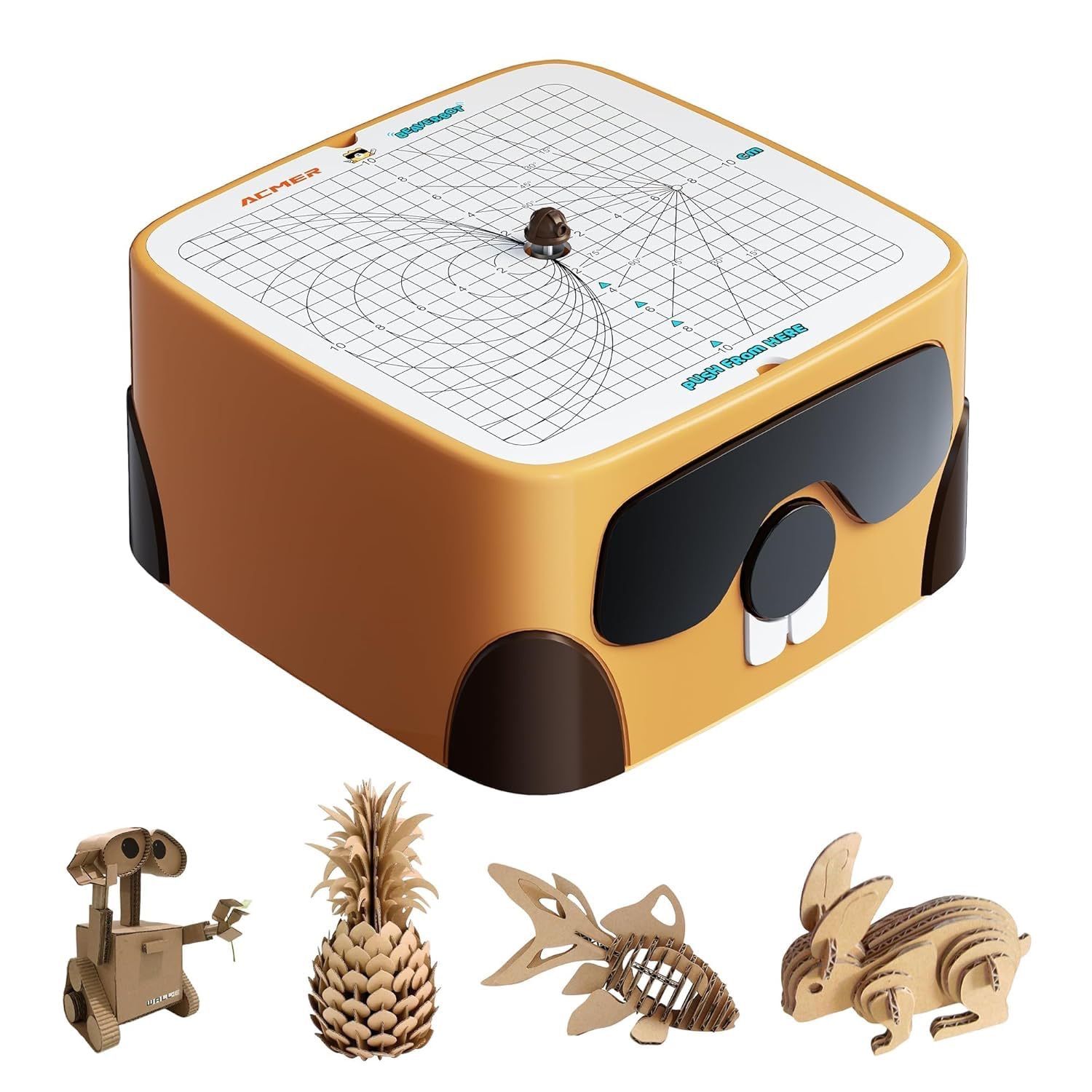 2025最新版 Beaverbot 子供用 ダンボールカッター 安全設計 紙板切断器 工作キット 4歳以上向け DIYクラフト お絵かき 模型 猫の爪とぎ製作に最適 創造力を育む知育おもちゃ 男女兼用 プレゼントにも最適