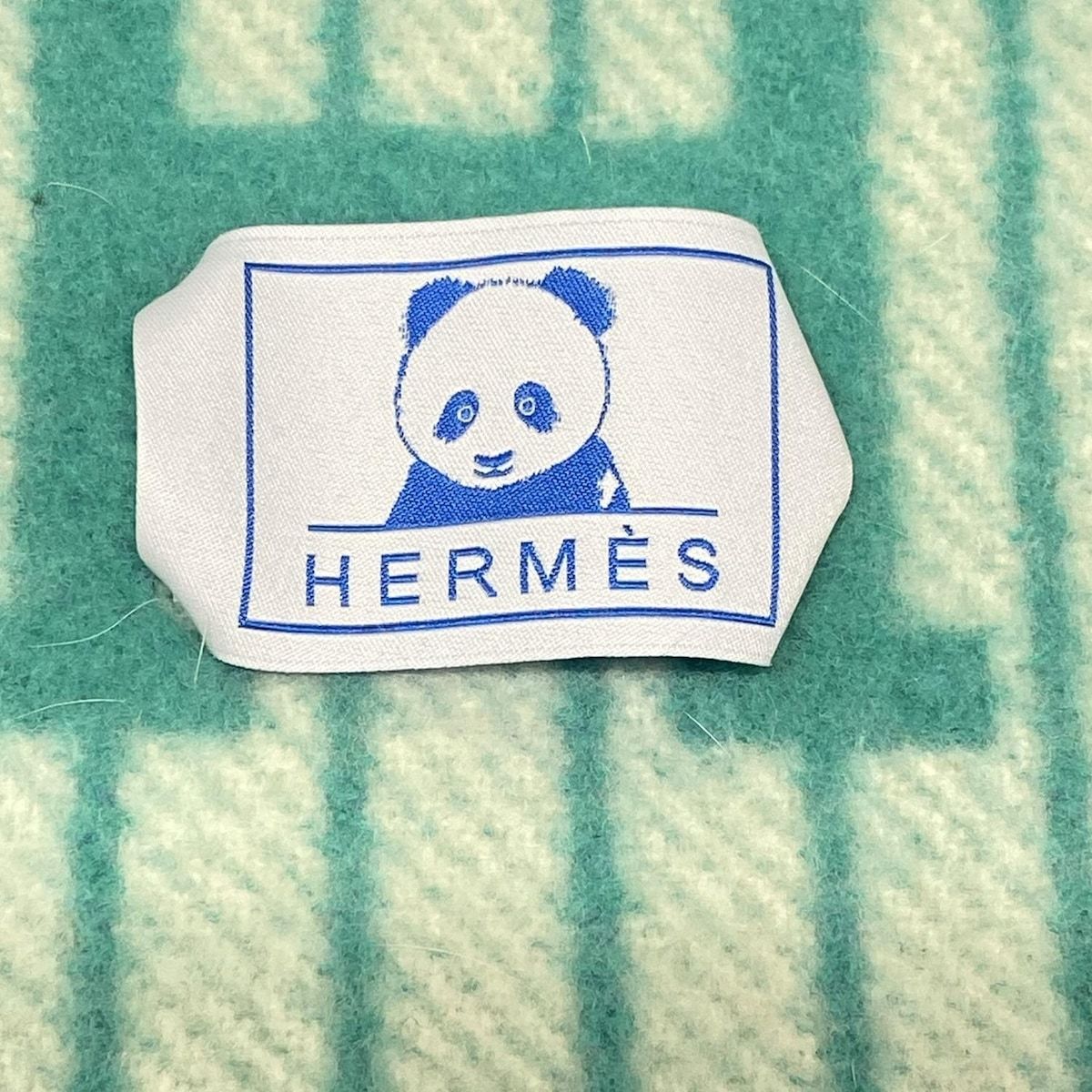 HERMES(エルメス) ブランケット アヴァロン ブルー×ライトブルー
