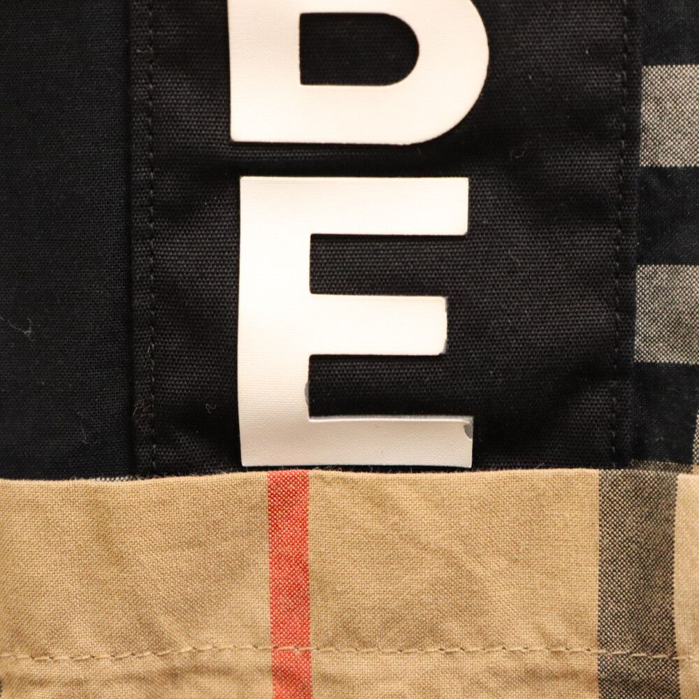 BURBERRY (バーバリー) 20AW ロゴプリントパッチワーク 長袖チェック