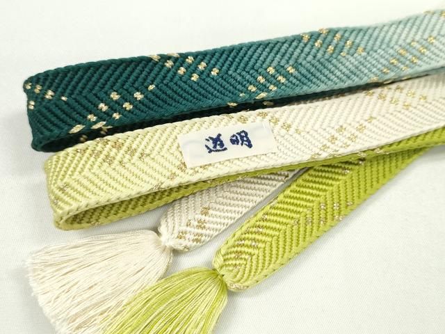 平和屋本店■極上　有職組紐道明　帯締め　笹浪組　金糸　宮内庁御用　国立博物館御用　東京芸術大学御用　逸品　未使用　CXAA0516s5 平和屋本店□極上 有職組紐道明 帯締め 笹浪組 金糸 宮内庁御用 国立